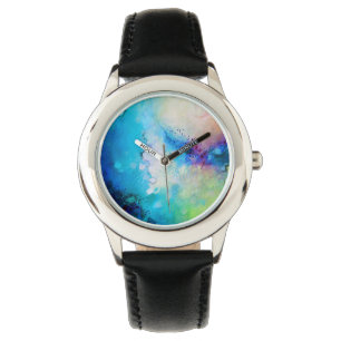 Schöne Aquarelluhr Armbanduhr