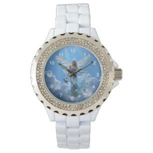 Schöne Aquarius Fairy in den Wolken Armbanduhr