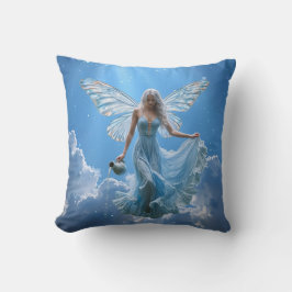 Schöne Aquarius Fairy in den Wolken Kissen