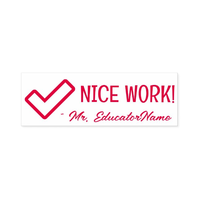 "SCHÖNE ARBEIT!" Briefmarke für die Kennzeichnung  Permastempel (Design)