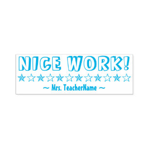 "SCHÖNE ARBEIT!" Trainer-Feedback-Gummi-Briefmarke Permastempel