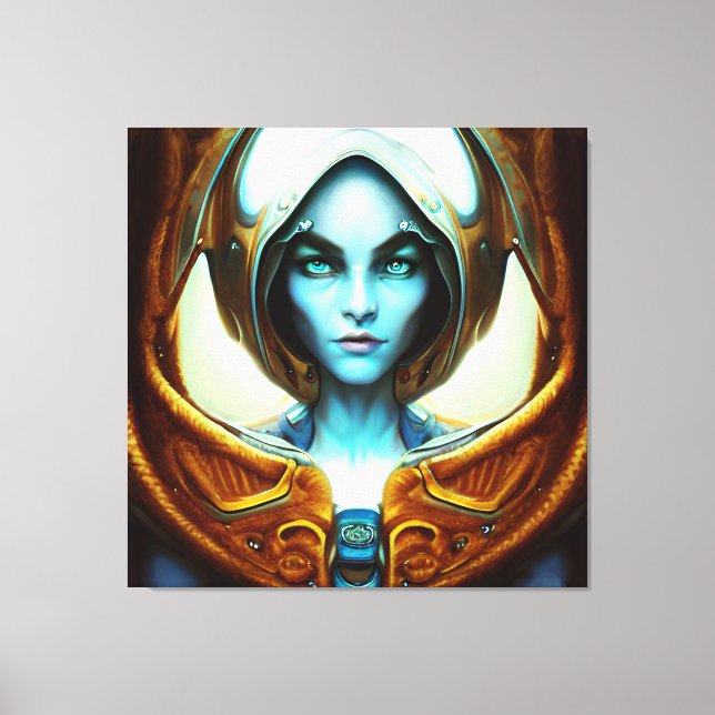 Schöne arcturian Woman Leinwanddruck (Vorderseite)