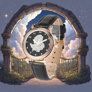 Schöne Armbanduhr des weißen Angels Square