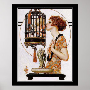Schöne Art Deco Grafik Poster