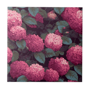 Schöne Art Deco Hydrangeas Fliesen für den Flur