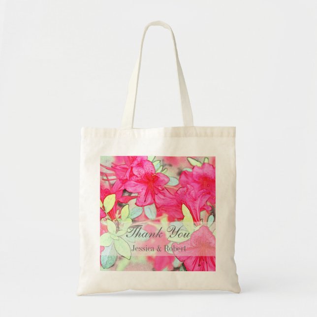 schöne Art rosa Azalea Blume Gastgeschenk Hochzeit Tragetasche (Vorne)