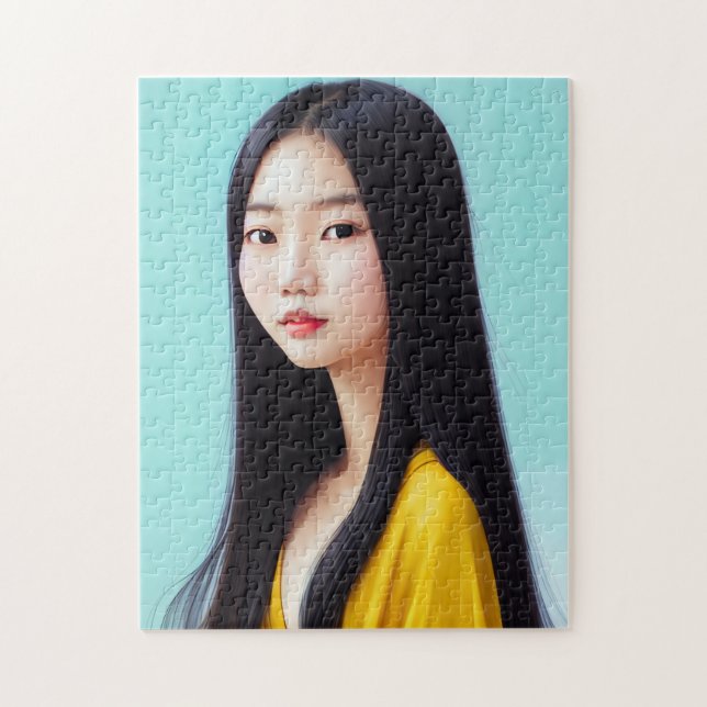 SCHÖNE ASIAN GIRL ART JIGSAW PUZZLE (Vertikal)