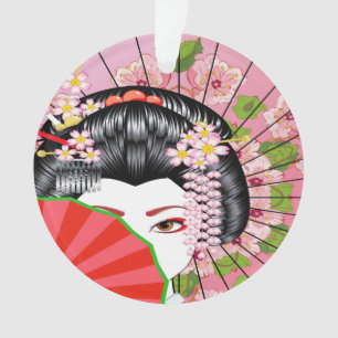 Schöne asiatische Frau Ornament
