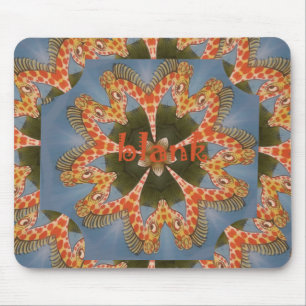 Schöne atemberaubende afrikanische bunte Giraffe l Mousepad