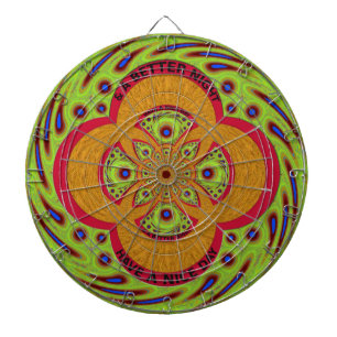 Schöne, atemberaubende afrikanische Mandala-Muster Dartscheibe