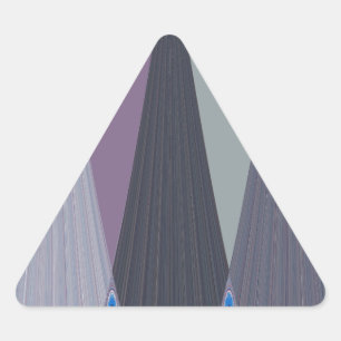 Schöne atemberaubende Chevron-Design-Kunst drucken Dreieckiger Aufkleber