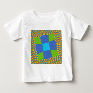Schöne atemberaubende grüne blaue cyan Kunst Druck Baby T-shirt
