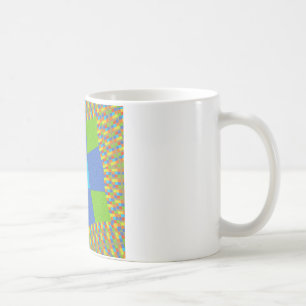 Schöne atemberaubende grüne blaue cyan Kunst Druck Kaffeetasse