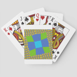 Schöne atemberaubende grüne blaue cyan Kunst Druck Spielkarten