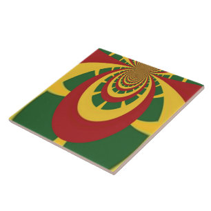 Schöne atemberaubende Rasta-Farben Kunst Druck Fliese