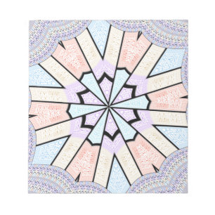 Schöne atemberaubende weiche Pastell-Geometrie-Kun Notizblock