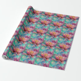 Schöne ätherische Whimsical Lotus Blume Geschenkpapier