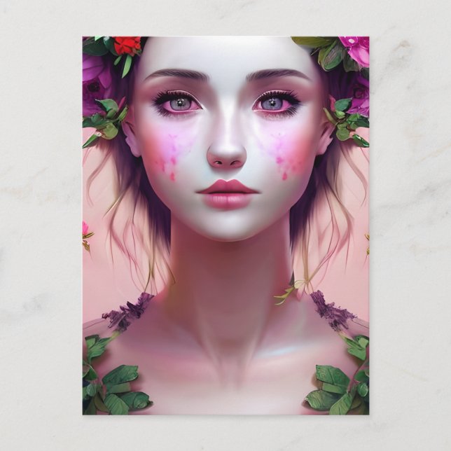 Schöne ätherische Woman Fantasy Art Postkarte (Vorderseite)