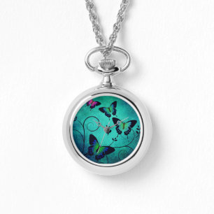 Schöne, aufwendige Juwelen-Schmetterlinge Armbanduhr