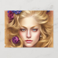 Schöne Augen mit Creme-Rose