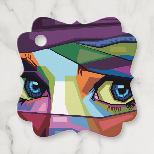 Schöne Augen Pop Kunst Geschenkanhänger (Vorderseite)
