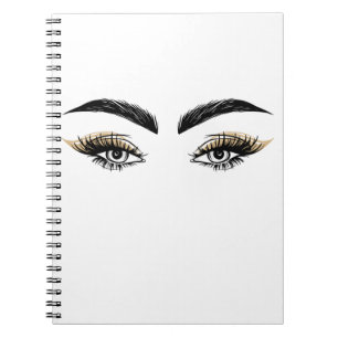 Schöne Augen Schönheitssalon Make-up Wimpern Notizblock