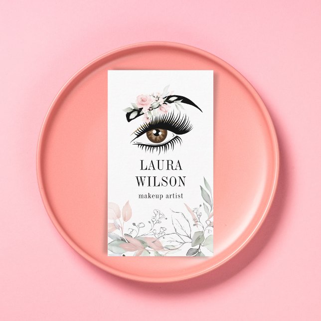 Schöne Augenblüte Rosa Aquarell Blume Visitenkarte (Von Creator hochgeladen)