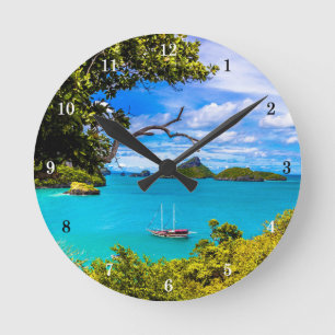 Schöne Außenansicht Wall Clock Runde Wanduhr
