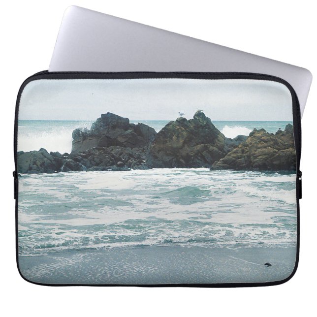 Schöne Aussicht auf den Strand...... Laptopschutzhülle (Vorderseite)