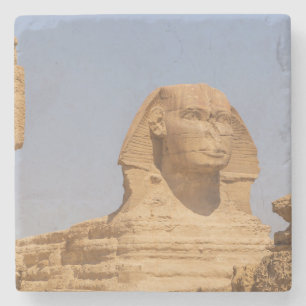 Schöne Aussicht auf die alte Große Sphinx in Ägypt Steinuntersetzer
