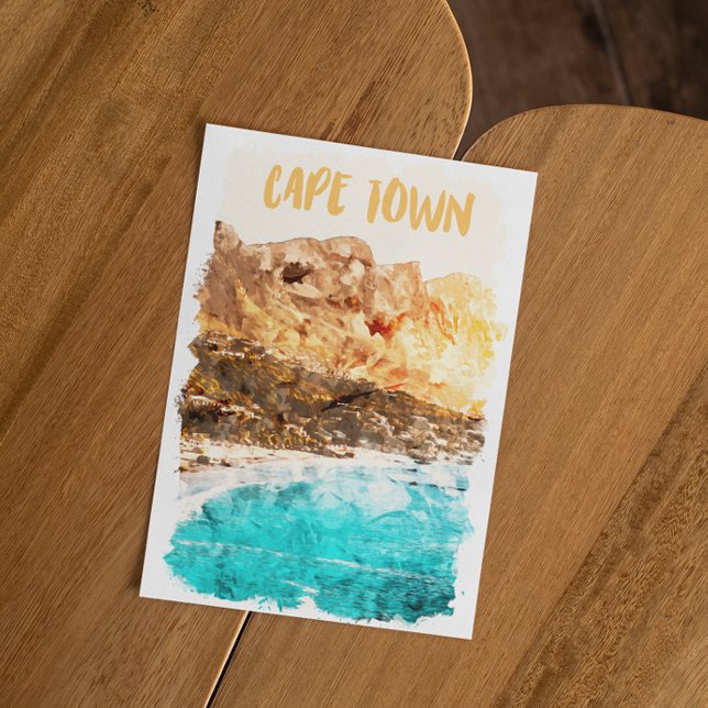 Schöne Aussicht auf die Kapstadt Tafelberg Postkarte (cape town south africa table mountain souvenir)