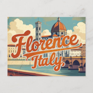 Schöne Aussicht auf Florenz Postkarte