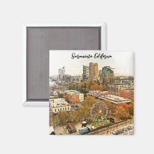 Schöne Aussicht auf Sacramento Magnet