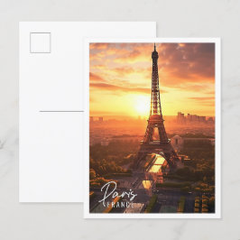 Schöne Aussicht aus der Luft auf den Eiffelturm Pa Postkarte