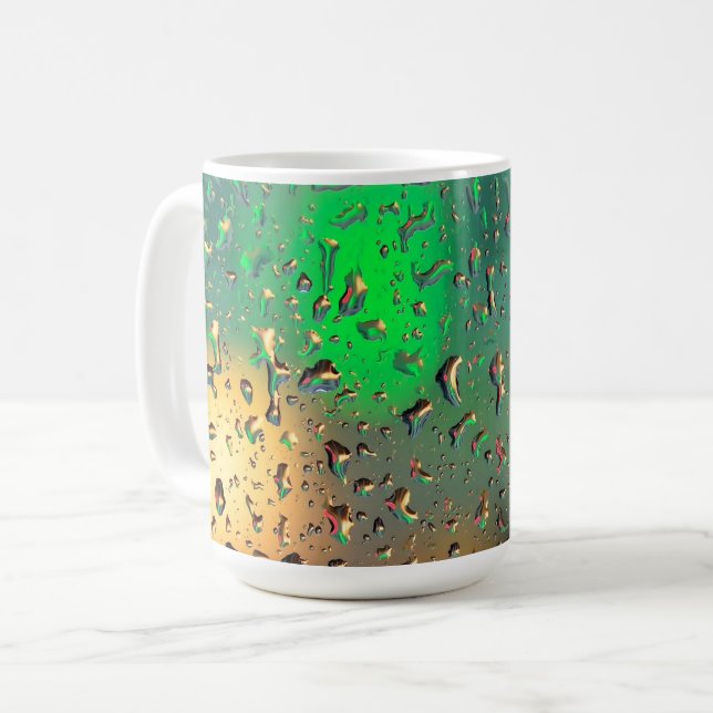 Schöne Aussicht durch Regen Kaffeetasse (Vorderseite Links)