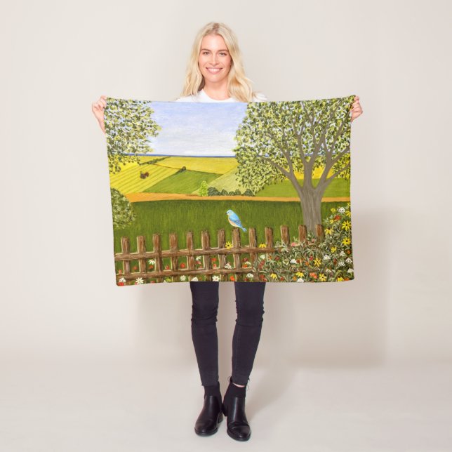 Schöne Aussicht Fleecedecke (Beispiel)