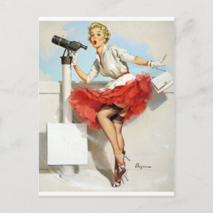 Schöne Aussicht Pin Up Postkarte