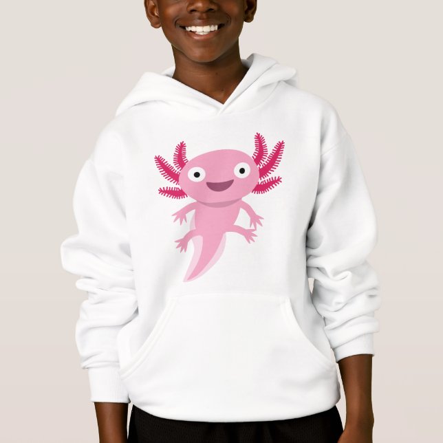 Schöne Axolotl-Illustration Hoodie (Vorderseite)