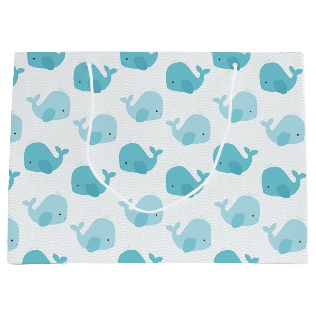 Schöne Baby-Blauwale Große Geschenktüte (Vorderseite)