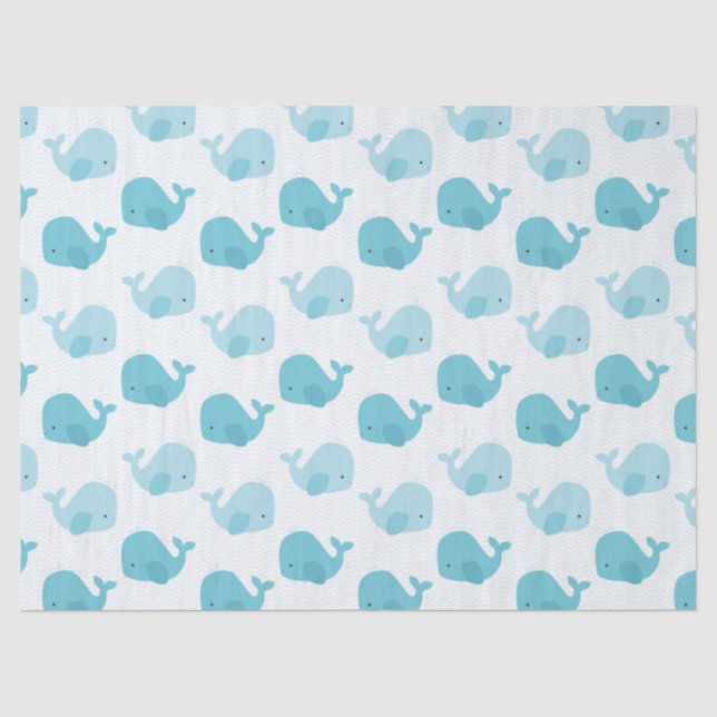 Schöne Baby-Blauwale Seidenpapier (Vorderseite)