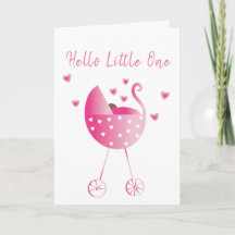Schöne Baby Girl Carriage Herzlichen Glückwunsch P