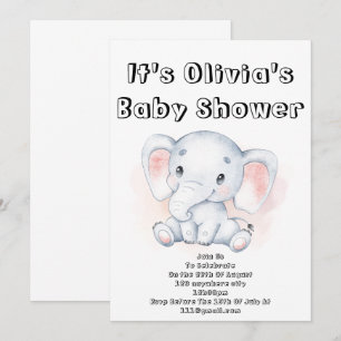 Schöne Babydusche-Einladung für ein kleines Mädche Einladung