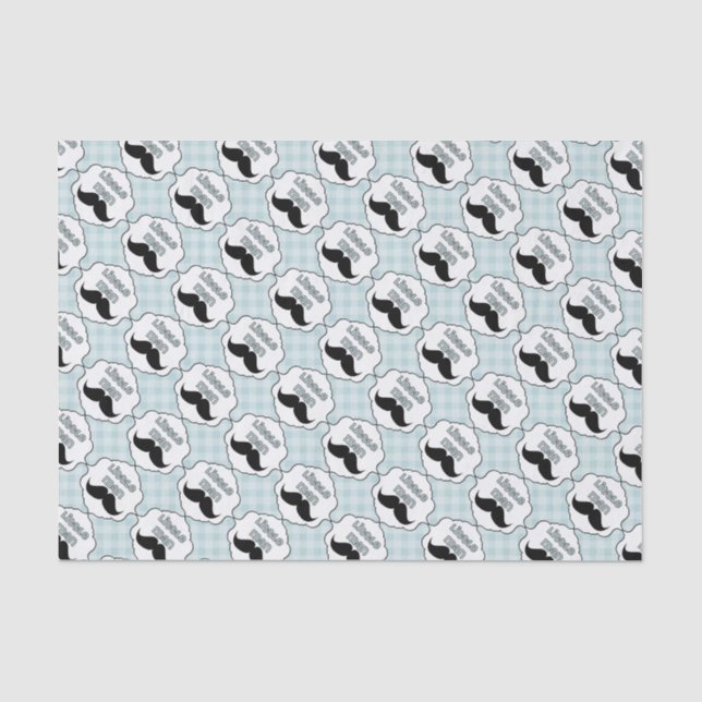 Schöne Babyparty-kleiner Mann-Schnurrbart Seidenpapier (Vorderseite)