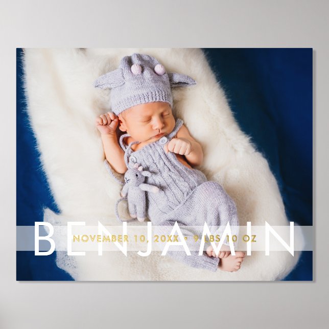 Schöne Babyplätze mit Name-Foto Foliendrucke (Vorderseite)