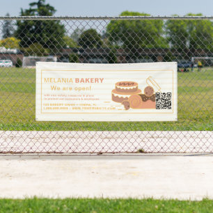 Schöne Bäckereibanner mit QR-Code   Banner