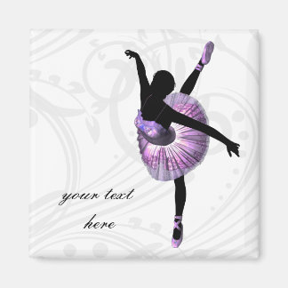 Schöne Ballerina in lila Magnet
