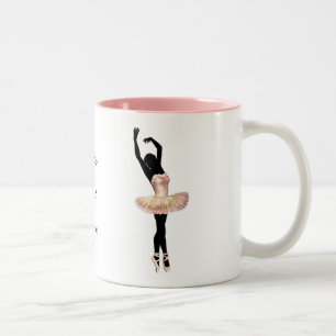 Schöne Ballerina in Rosa Zweifarbige Tasse