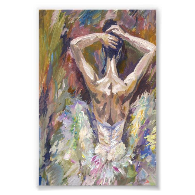 schöne Ballerina-Malerei Akrylisches Geschenk Fotodruck (Vorne)