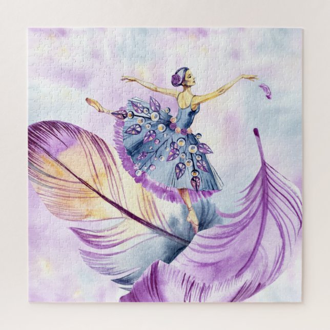 Schöne Ballerina mit Feathers (Vertikal)