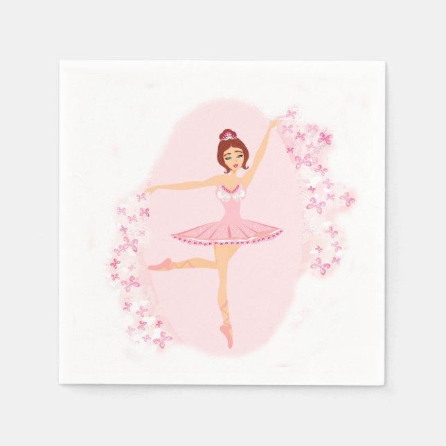Schöne Ballerina Napkin Serviette (Vorderseite)